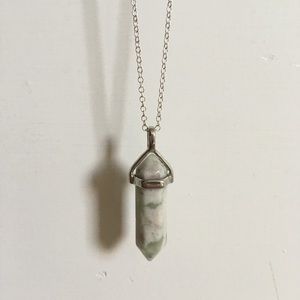 Long gemstone necklace